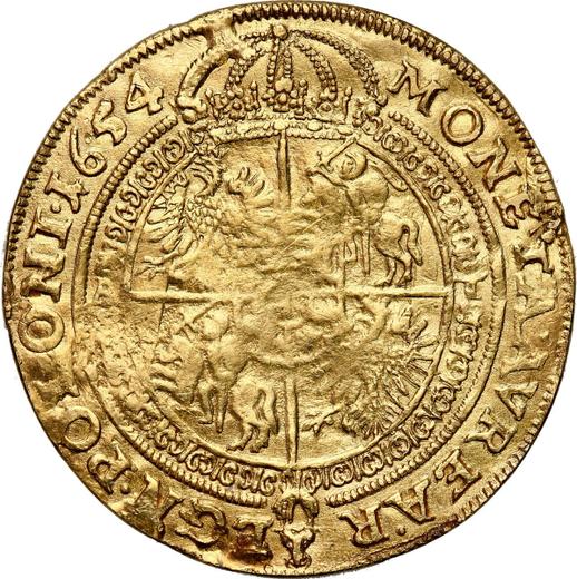 Реверс монеты - 2 дуката 1654 года AT "Тип 1652-1661" - цена золотой монеты - Польша, Ян II Казимир