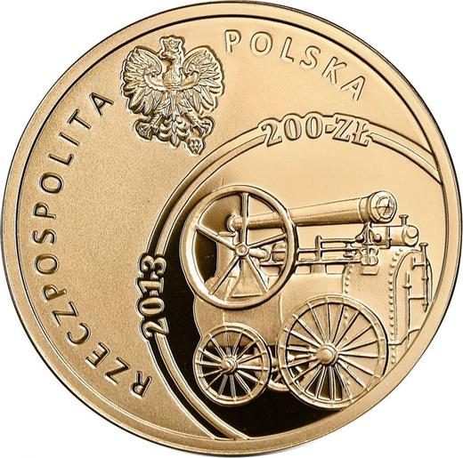 Anverso 200 eslotis 2013 MW "Bicentenario de Hipolit Cegielski" - valor de la moneda de oro - Polonia, República moderna