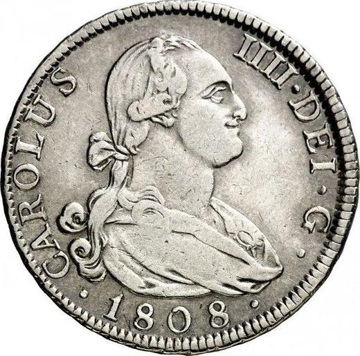 Аверс монеты - 4 реала 1808 года M FA - цена серебряной монеты - Испания, Карл IV