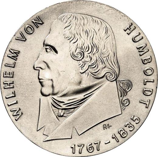 Awers monety - 20 marek 1967 "Humboldt" - cena srebrnej monety - Niemcy, NRD