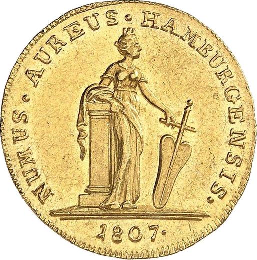 Аверс монеты - Дукат 1807 года - цена  монеты - Гамбург, Вольный город
