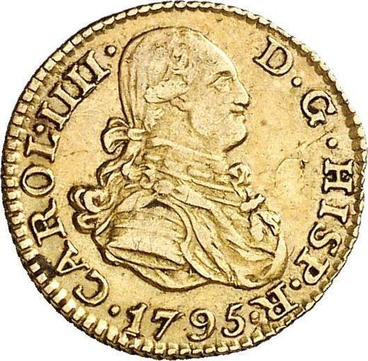 Obverse 1/2 Escudo 1795 M MF - Gold Coin Value - Spain, Charles IV