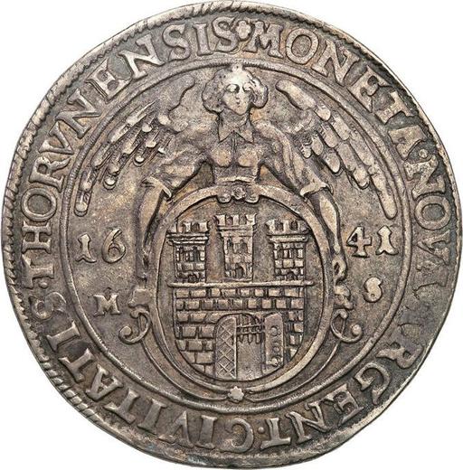 Реверс монеты - Талер 1641 года MS "Торунь" - цена серебряной монеты - Польша, Владислав IV