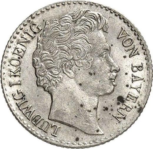 Awers monety - 3 krajcary 1836 - cena srebrnej monety - Bawaria, Ludwik I