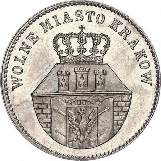 Аверс монеты - 1 злотый 1835 года "Краков" - цена серебряной монеты - Польша, Вольный город Краков