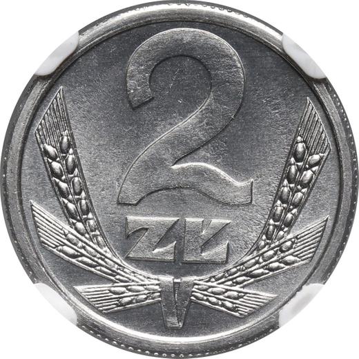 Reverso 2 eslotis 1990 MW - valor de la moneda  - Polonia, República Popular