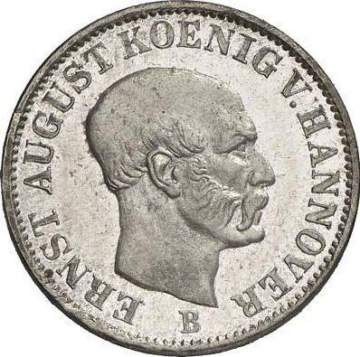 Аверс монеты - 1/12 талера 1848 года B - цена серебряной монеты - Ганновер, Эрнст Август