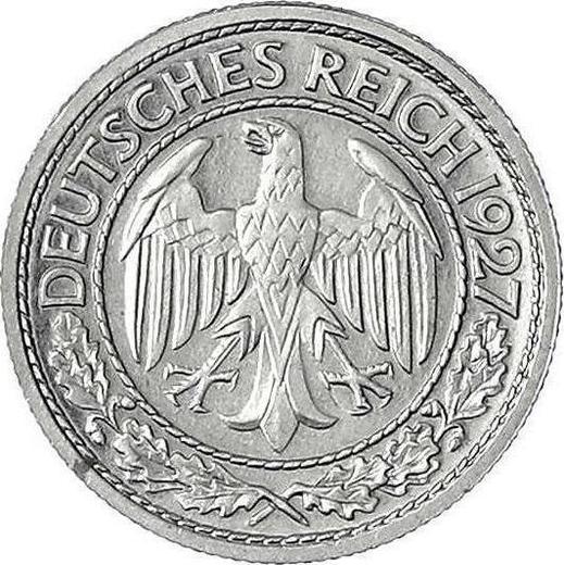 Awers monety - 50 reichspfennig 1927 A - cena  monety - Niemcy, Republika Weimarska