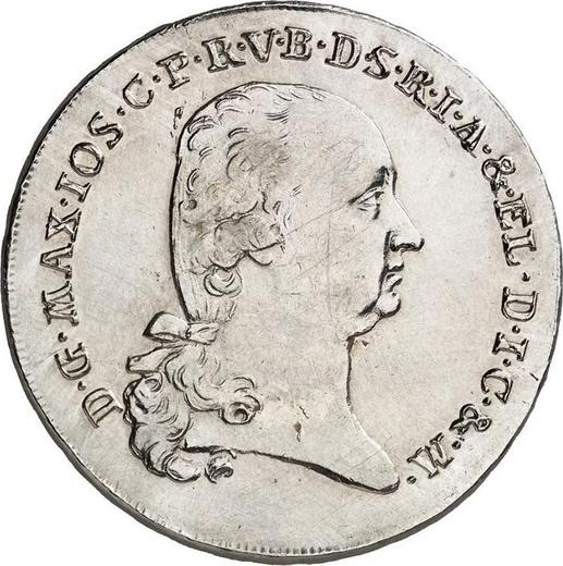 Аверс монеты - Талер 1801 года - цена серебряной монеты - Бавария, Максимилиан I