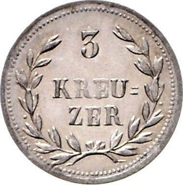 Реверс монеты - 3 крейцера 1825 года - цена серебряной монеты - Баден, Людвиг I