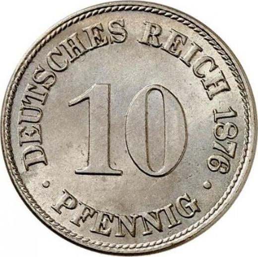 Anverso 10 Pfennige 1876 C "Tipo 1873-1889" - valor de la moneda  - Alemania, Imperio alemán