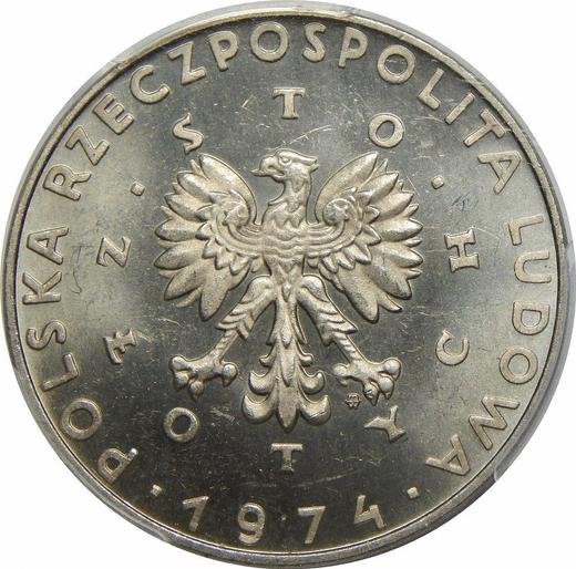 Anverso Pruebas 100 eslotis 1974 MW AJ "Maria Skłodowska-Curie" Plata - valor de la moneda de plata - Polonia, República Popular