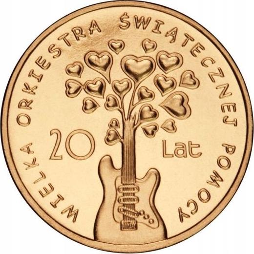 Реверс монеты - 2 злотых 2012 года MW "20 лет Благотворительному Рождественскому оркестру" - цена  монеты - Польша, III Республика после деноминации