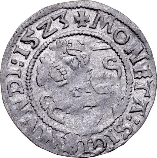 Аверс монеты - Полугрош (1/2 гроша) 1523 года "Литва" - цена серебряной монеты - Польша, Сигизмунд I Старый