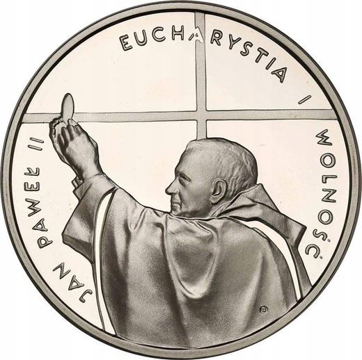 Reverse 10 Zlotych 1997 MW EO "46th Eucharistic Congress - John Paul II" - Silver Coin Value - Poland, III Republic after denomination