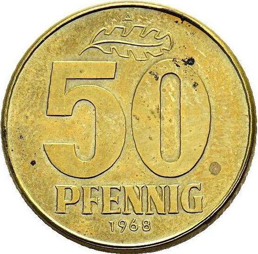 Obverse 50 Pfennig 1968 A Brass -  Coin Value - Germany, GDR