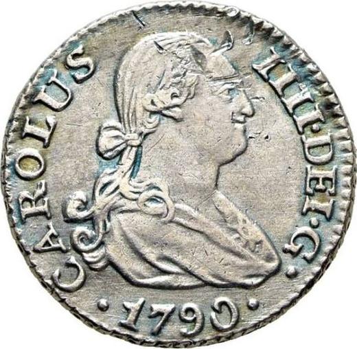Obverse 1/2 Real 1790 M MF - Silver Coin Value - Spain, Charles IV