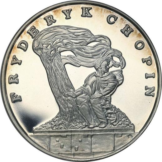 Rewers monety - 100000 złotych 1990 "Fryderyk Chopin" - cena srebrnej monety - Polska, III RP przed denominacją
