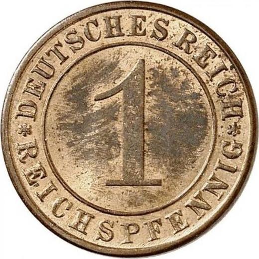 Аверс монеты - 1 рейхспфенниг 1930 года E - цена  монеты - Германия, Bеймарская республика