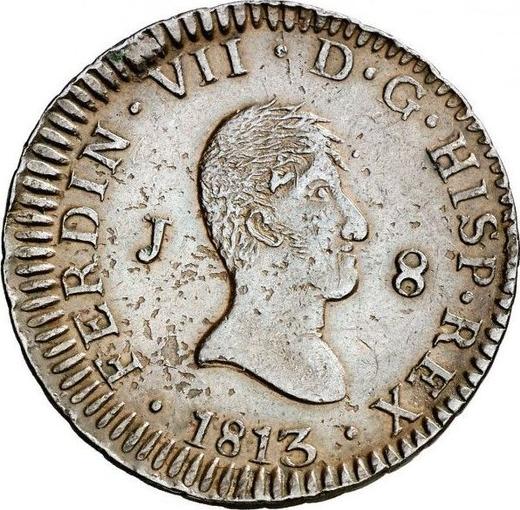 Anverso 8 maravedíes 1813 J - valor de la moneda  - España, Fernando VII