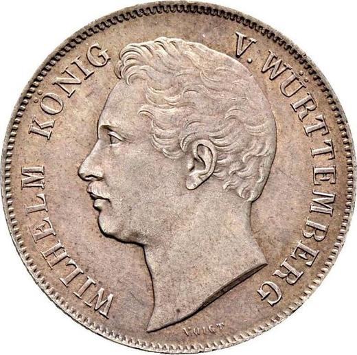 Аверс монеты - 1 гульден 1839 года - цена серебряной монеты - Вюртемберг, Вильгельм I