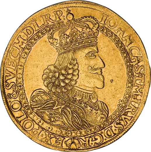 Аверс монеты - Пробные 10 дукатов (Португал) 1661 года TT - цена золотой монеты - Польша, Ян II Казимир