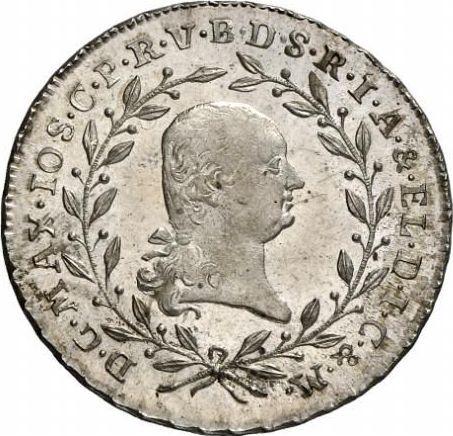 Awers monety - 20 krajcarow 1800 - cena srebrnej monety - Bawaria, Maksymilian I