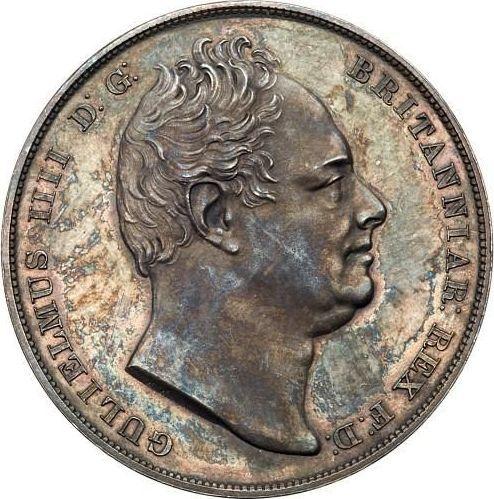 Аверс монеты - 1 крона 1831 года WW - цена серебряной монеты - Великобритания, Вильгельм IV