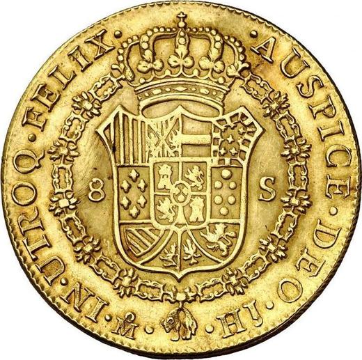 Реверс монеты - 8 эскудо 1811 года Mo HJ - цена золотой монеты - Мексика, Фердинанд VII