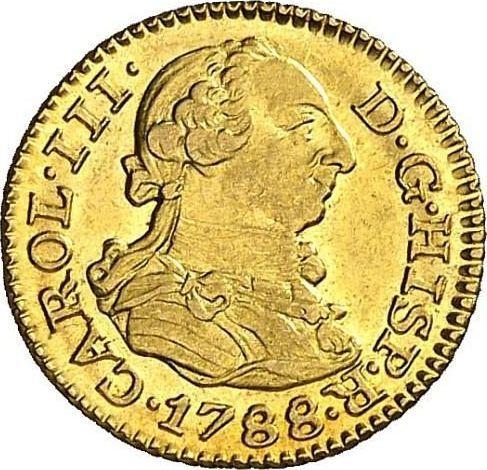 Аверс монеты - 1/2 эскудо 1788 года M M - цена золотой монеты - Испания, Карл III