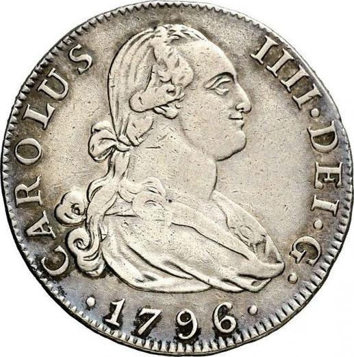 Obverse 4 Reales 1796 M MF - Silver Coin Value - Spain, Charles IV