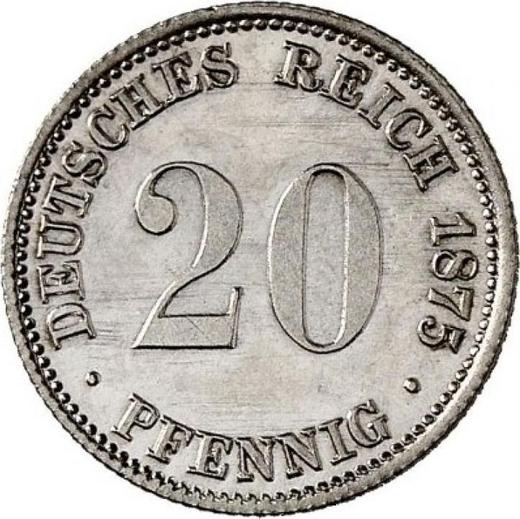 Аверс монеты - 20 пфеннигов 1875 года A "Тип 1873-1877" - цена серебряной монеты - Германия, Германская Империя