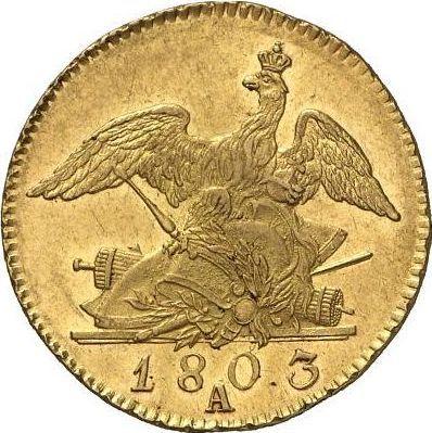 Rewers monety - Friedrichs d'or 1803 A - cena złotej monety - Prusy, Fryderyk Wilhelm III