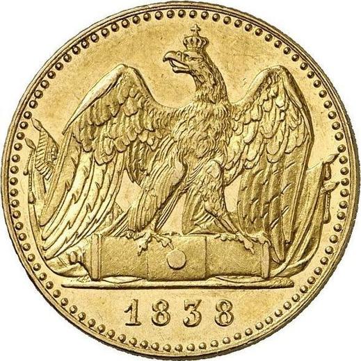 Реверс монеты - 2 фридрихсдора 1838 года A - цена золотой монеты - Пруссия, Фридрих Вильгельм III