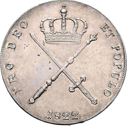 Rewers monety - Talar 1822 "Typ 1809-1825" - cena srebrnej monety - Bawaria, Maksymilian I
