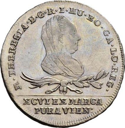 Аверс монеты - 15 крейцеров 1775 года CA "Для Галиции" - цена серебряной монеты - Польша, Австрийское правление