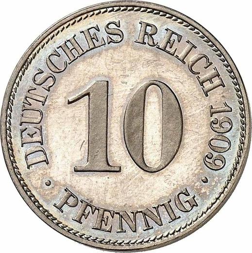 Anverso 10 Pfennige 1909 E "Tipo 1890-1916" - valor de la moneda  - Alemania, Imperio alemán