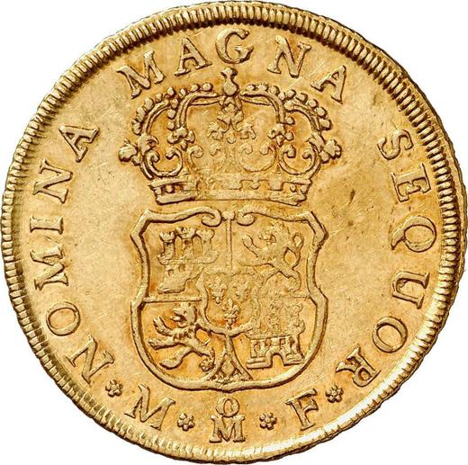 Реверс монеты - 4 эскудо 1754 года Mo MF - цена золотой монеты - Мексика, Фердинанд VI