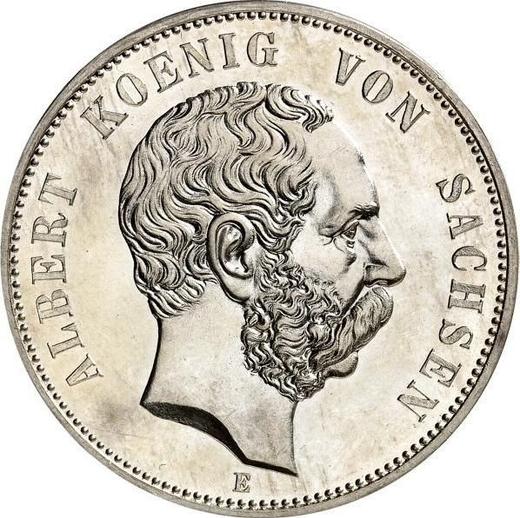 Аверс монеты - 5 марок 1889 года E "Саксония" 800 лет Дому Веттинов Серебро - цена серебряной монеты - Германия, Германская Империя