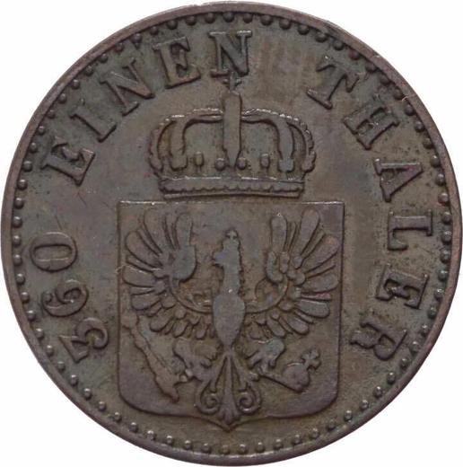 Аверс монеты - 1 пфенниг 1857 года A - цена  монеты - Пруссия, Фридрих Вильгельм IV