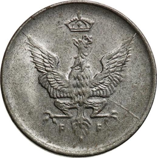 Аверс монеты - 1 пфенниг 1918 года FF - цена  монеты - Польша, Королевство Польское