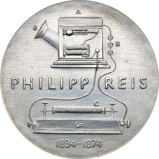 Anverso 5 marcos 1974 "Reis" - valor de la moneda  - Alemania, República Democrática Alemana (RDA)
