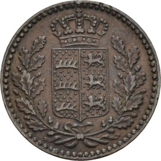 Аверс монеты - 1/4 крейцера 1864 года - цена  монеты - Вюртемберг, Вильгельм I