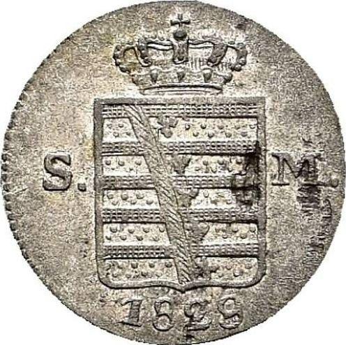 Anverso 1 Kreuzer 1829 "Tipo 1828-1830" - valor de la moneda de plata - Sajonia-Meiningen, Bernardo II