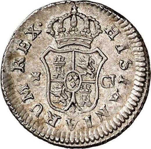 Revers 1/2 Real (Medio Real) 1814 c CJ "Typ 1814-1833" - Silbermünze Wert - Spanien, Ferdinand VII