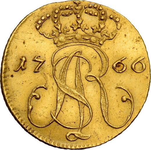 Аверс монеты - Трояк (3 гроша) 1766 года FLS "Гданьский" Золото - цена золотой монеты - Польша, Станислав II Август