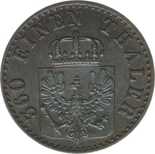 Аверс монеты - 1 пфенниг 1855 года A - цена  монеты - Пруссия, Фридрих Вильгельм IV
