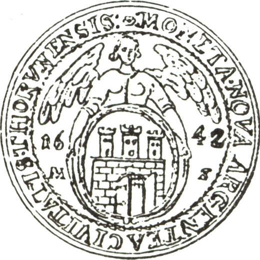 Реверс монеты - Полталера 1642 года MS "Торунь" - цена серебряной монеты - Польша, Владислав IV