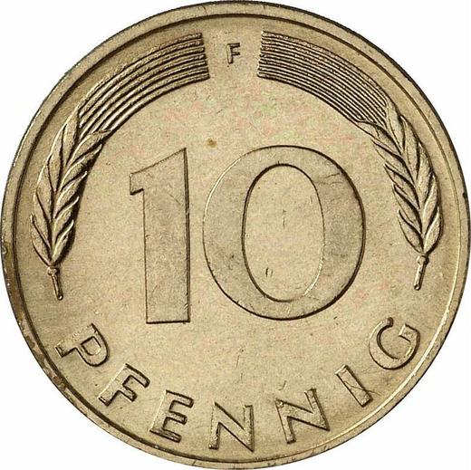 Аверс монеты - 10 пфеннигов 1980 года F - цена  монеты - Германия, ФРГ