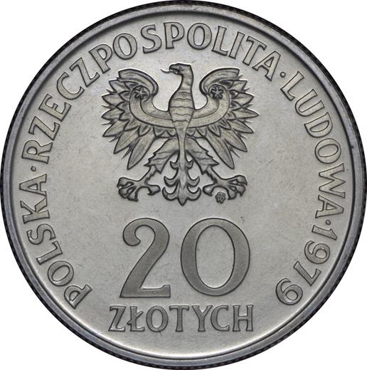 Аверс монеты - Пробные 20 злотых 1979 года MW "Центр здоровья матери" Медно-никель - цена  монеты - Польша, Народная Республика